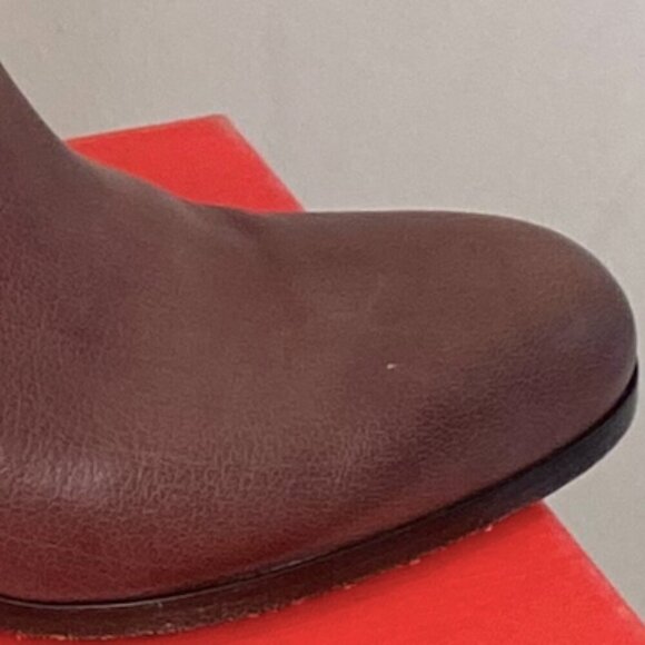 Valentino Garavani Brown Leather Floral Appliqué Boots | Size 39 1/2 - Picture 8 of 10